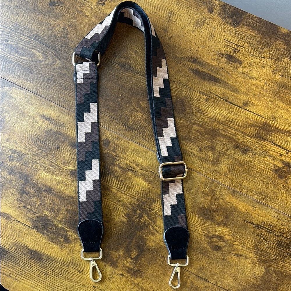 Stylish Brown and Black crossbody Bag Strap